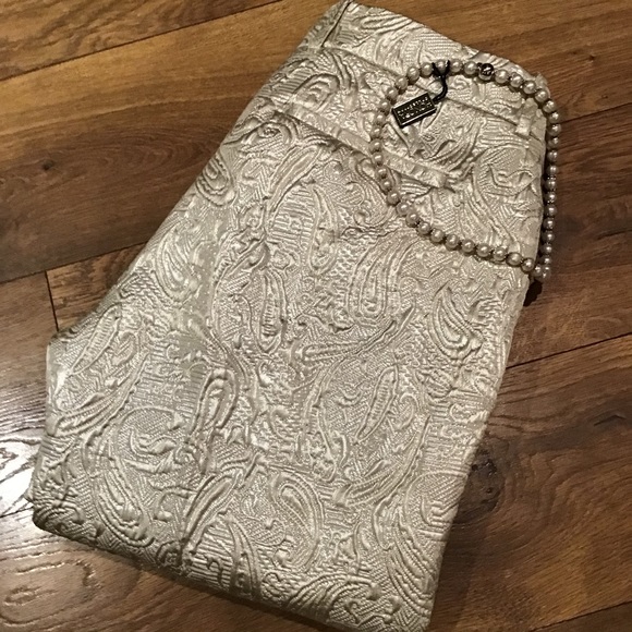 NWT J CREW BROCADE PEARLIZED PANTS - Picture 3 of 12